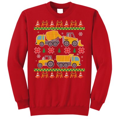 Tractors And Bulldozers Ugly Christmas Sweater Sweatshirt