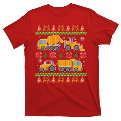 Tractors And Bulldozers Ugly Christmas Sweater T-Shirt