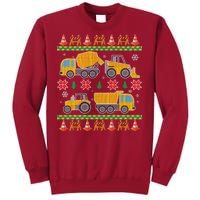 Tractors And Bulldozers Ugly Christmas Sweater Tall Sweatshirt