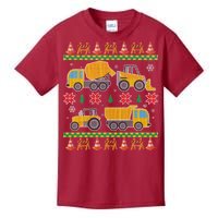 Tractors And Bulldozers Ugly Christmas Sweater Kids T-Shirt