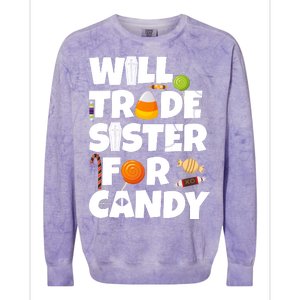 Trade My Sister For Candy Colorblast Crewneck Sweatshirt