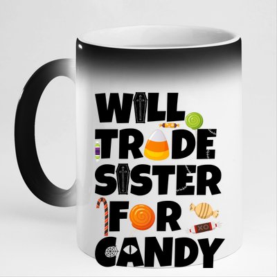 Trade My Sister For Candy 11oz Black Color Changing Mug