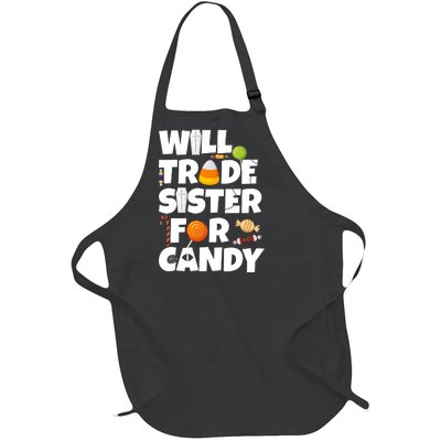 Trade My Sister For Candy Full-Length Apron With Pockets