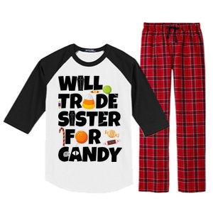 Trade My Sister For Candy Raglan Sleeve Pajama Set