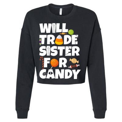 Trade My Sister For Candy Cropped Pullover Crew