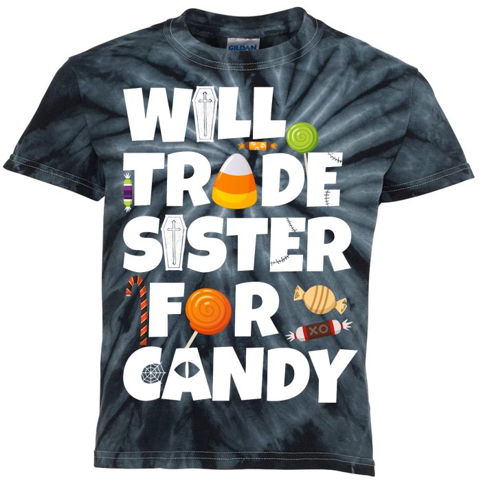 Trade My Sister For Candy Kids Tie-Dye T-Shirt