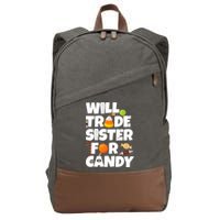 Trade My Sister For Candy Cotton Canvas Backpack