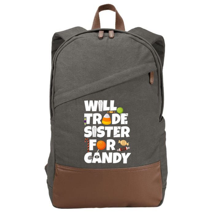 Trade My Sister For Candy Cotton Canvas Backpack