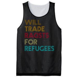 Trade Racists For Refugees Funny Political Mesh Reversible Basketball Jersey Tank