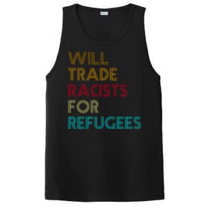 Trade Racists For Refugees Funny Political PosiCharge Competitor Tank