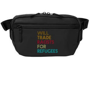 Trade Racists For Refugees Funny Political Crossbody Pack