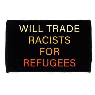 Trade Racists For Refugees Simple Logo Microfiber Hand Towel