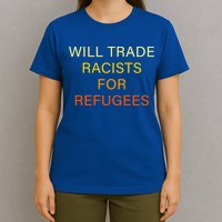 Trade Racists For Refugees Simple Logo T-Shirt