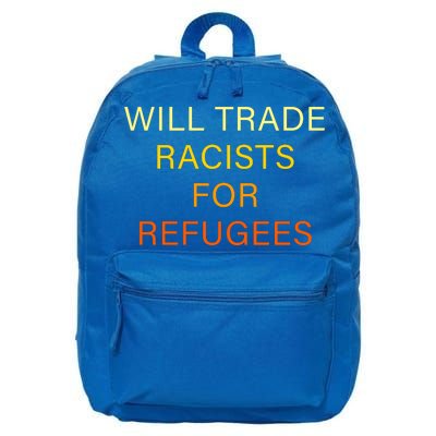 Trade Racists For Refugees Simple Logo 16 in Basic Backpack