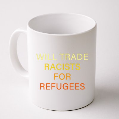 Trade Racists For Refugees Simple Logo Coffee Mug