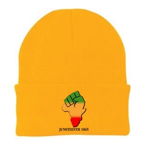 Traditional African Colors Protest Fist Juneteenth Knit Cap Winter Beanie