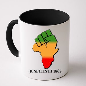 Traditional African Colors Protest Fist Juneteenth Coffee Mug