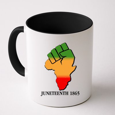 Traditional African Colors Protest Fist Juneteenth Coffee Mug