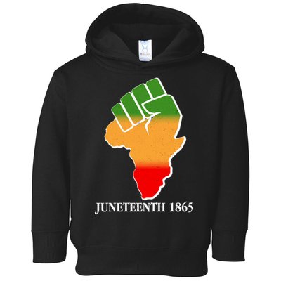 Traditional African Colors Protest Fist Juneteenth Toddler Hoodie