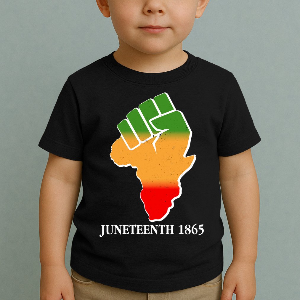 Traditional African Colors Protest Fist Juneteenth Toddler T-Shirt