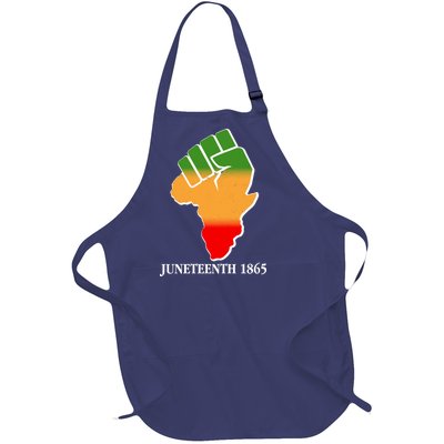 Traditional African Colors Protest Fist Juneteenth Full-Length Apron With Pockets