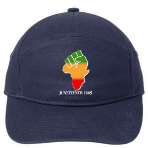 Traditional African Colors Protest Fist Juneteenth 7-Panel Snapback Hat