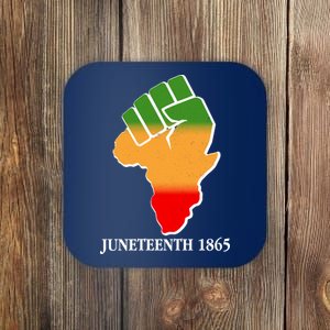 Traditional African Colors Protest Fist Juneteenth Coaster