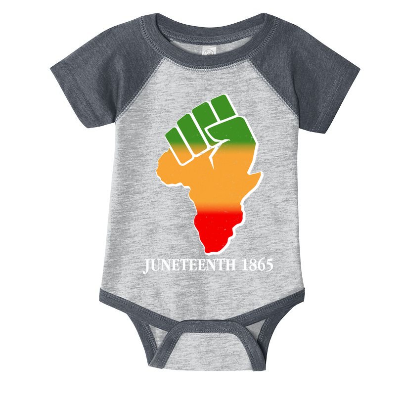 Traditional African Colors Protest Fist Juneteenth Infant Baby Jersey Bodysuit