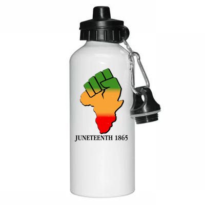 Traditional African Colors Protest Fist Juneteenth Aluminum Water Bottle