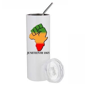 Traditional African Colors Protest Fist Juneteenth Stainless Steel Tumbler