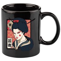 Traditional Geisha 11oz C Handle Ceramic Mug