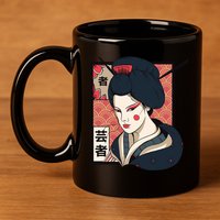 Traditional Geisha 11oz C Handle Ceramic Mug