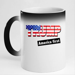 America First Donald Trump 11oz Black Color Changing Mug