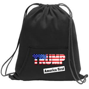 America First Donald Trump Sweatshirt Cinch Pack Bag