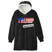 America First Donald Trump Hooded Wearable Blanket