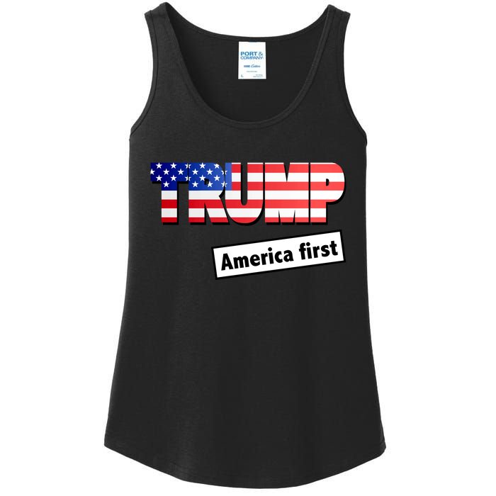 America First Donald Trump Ladies Essential Tank