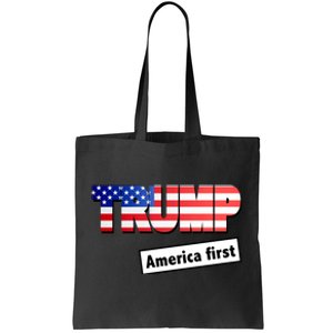 America First Donald Trump Tote Bag