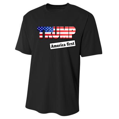 America First Donald Trump Performance Sprint T-Shirt