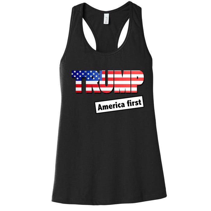 America First Donald Trump Women's Racerback Tank