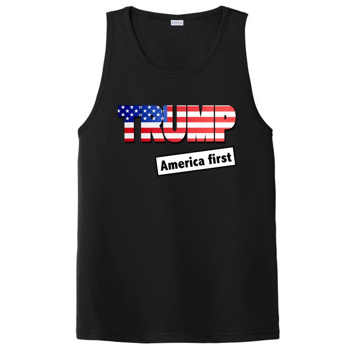 America First Donald Trump PosiCharge Competitor Tank