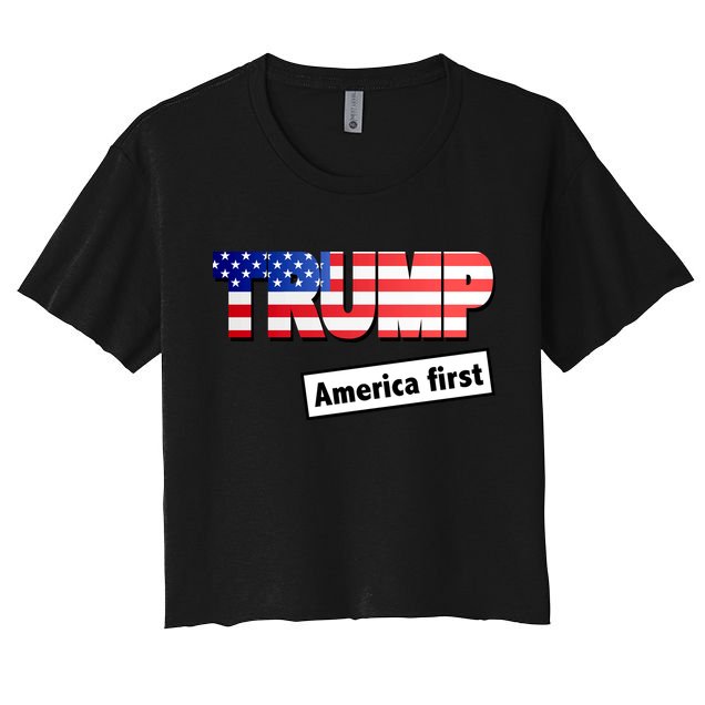 America First Donald Trump Crop Top