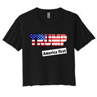 America First Donald Trump Women's Crop Top Tee