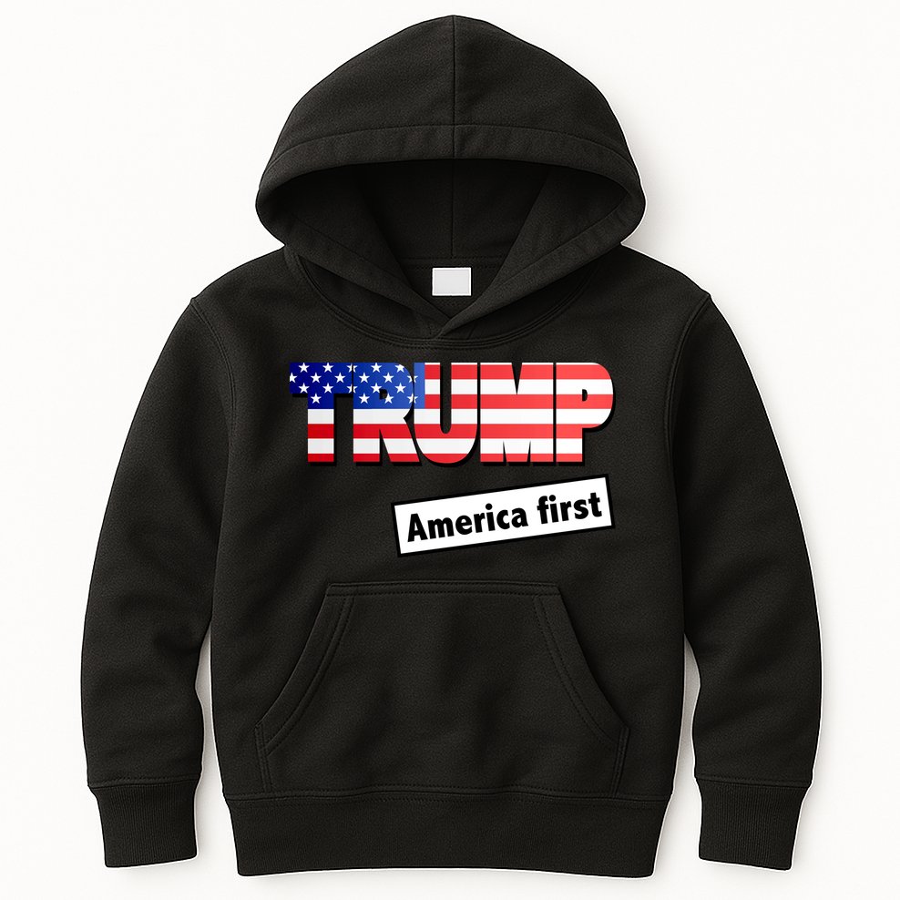 America First Donald Trump Kids Hoodie