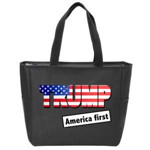 America First Donald Trump Zip Tote Bag