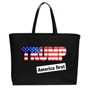 America First Donald Trump Cotton Canvas Jumbo Tote