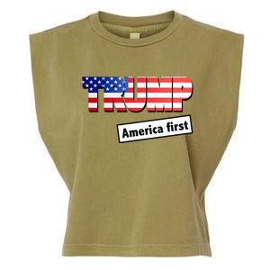 America First Donald Trump Garment-Dyed Women's Muscle Tee