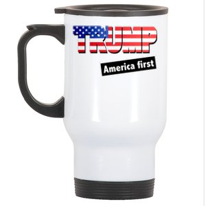 America First Donald Trump Stainless Steel Travel Mug