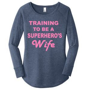 Training To Be A Superhero's Wife Women's Perfect Tri Tunic Long Sleeve Shirt