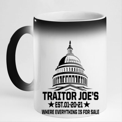 Traitor Joe's Est.01-20-21 Everything Is For Sale 11oz Black Color Changing Mug