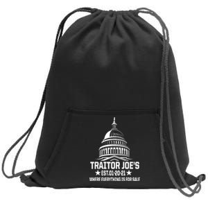 Traitor Joe's Est.01-20-21 Everything Is For Sale Sweatshirt Cinch Pack Bag